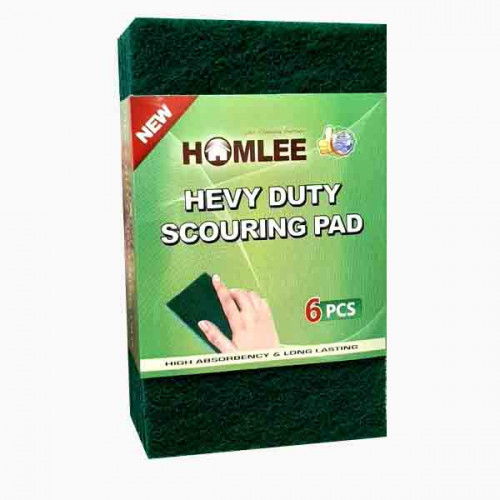 HOMLEE HEAVY-DUTY SCOURING PAD 6PK KCP 1971 هوملي اسفنجة تنظيف البقع  الصلبة  6 حبات 