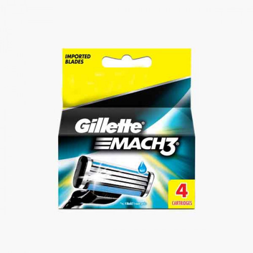 GILLETTE MACH3 CATRIDGE 4S جيليت شفرات الحلاقة ماك3  4حبات 