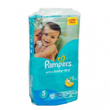 PAMPERS SAF S5 52 JP JNR 5'S بامبرز حفاضات الاطفال حجم5 - 52 حبة 