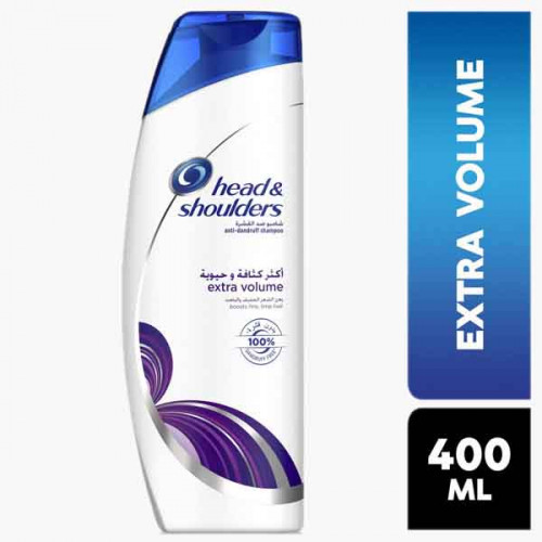 HEAD &SHOULDER SHAMPOO EXTRA VOLUME 400ML هيد اند شولدرز شامبو / كثافة اكثر 400 مل 