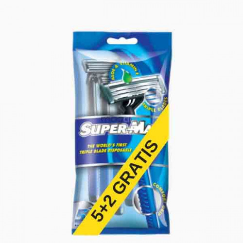 SUPERMAX AT514 RAZOR BLADE 5+2 FREE أمواس حلاقه 7حبه