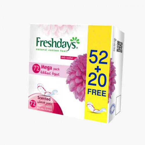 SANITA FRESH DAYS LONG MEGA 52+20'S OFFER PACK فوط صحية عملاقة 52+20عرض