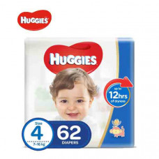 HUGGIES S-FLEX JUMBO L 7-16KG 62'S هجيز حفاضات الاطفال  فيلكس 62 حبة 