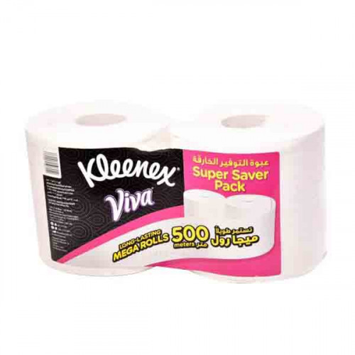 KLEENEX JUMBO MAXI ROLL 250MT TWIN PACK مناديل ماكسي رول 250 متر توين باك