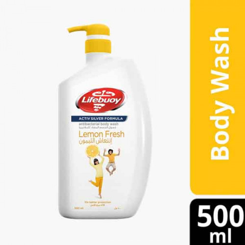 LIFEBUOY BODY WASH LEMON FRESH 500 ML غسول الجسم بالليمون الطازج 500ملي