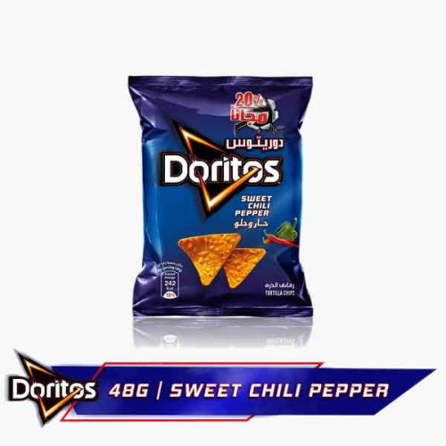 DORITOS SWEET CHILLI PEPPER 48GM فلفل حلو دوريتوس40جرام