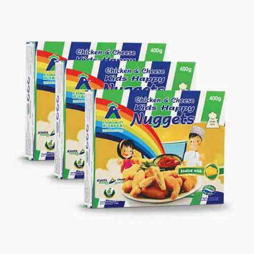 ASAFFA CHICKEN NUGGETS 400GM 2+1FREE قطع الدجاج الصفاء 400جرام2+1