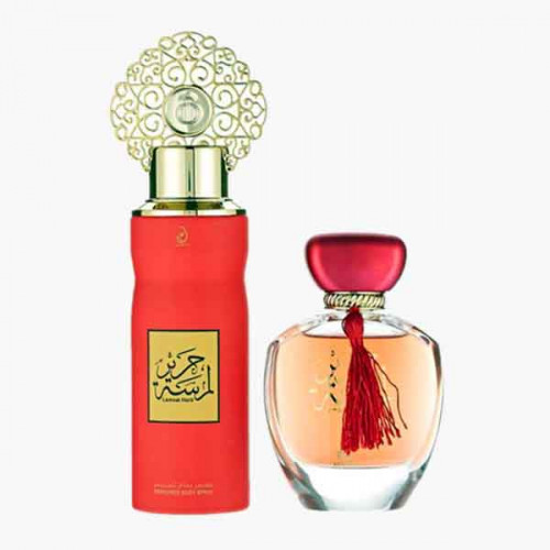 LAMSAT HARIR EDP 100 ML+DEO200 ML SET عطر لمسات حرير100 ملي+ دي اي او200 ملي