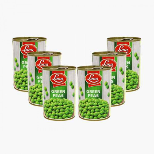 LUNA GREEN PEAS 6X400 GM OFFER بازيلاء خضراء لونا 6×400جرام