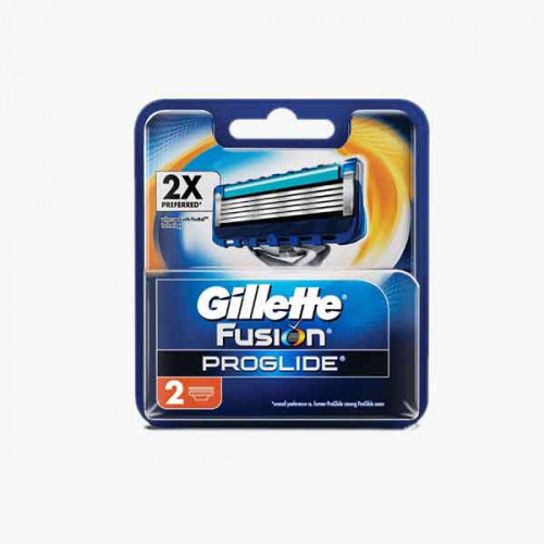 GILLETTE FUSION MANUAL CATRIDGE 2S جيليت شفرات الحلاقة فيوجن 2 حبة 