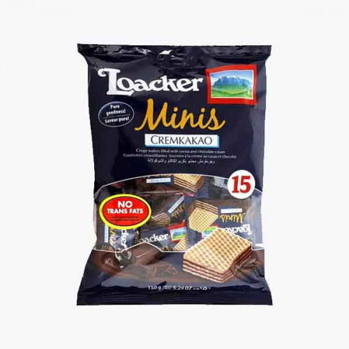 LOACKER MINIS CREMKAKAO 150GM كريم كاكو لوكر 150جرام