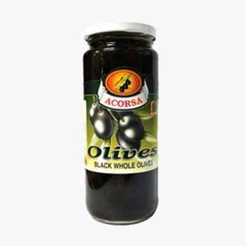 ACORSA OLIVES BLACK PLAIN 200 GM زيتون اسود اكورزا 200جرام