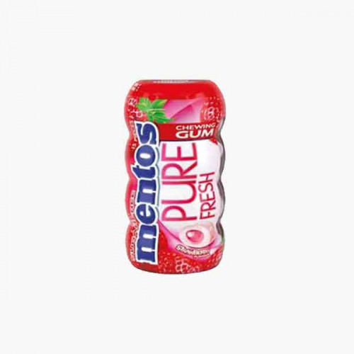 MENTOS XL WHITE GUM BOTTLE STRAWBERRY علكة فراولة ميندوس 