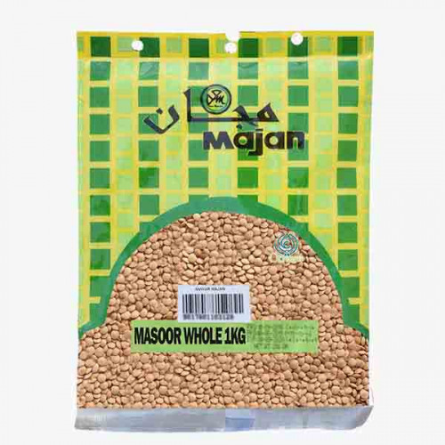 MAJAN MASOOR WHOLE 1KG دال احمر كامل مجان 1كجم