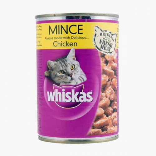 WHISKAS MINCED CHICKEN 400GM وسكاس اكل قطط دجاج مفروم  400 جرام