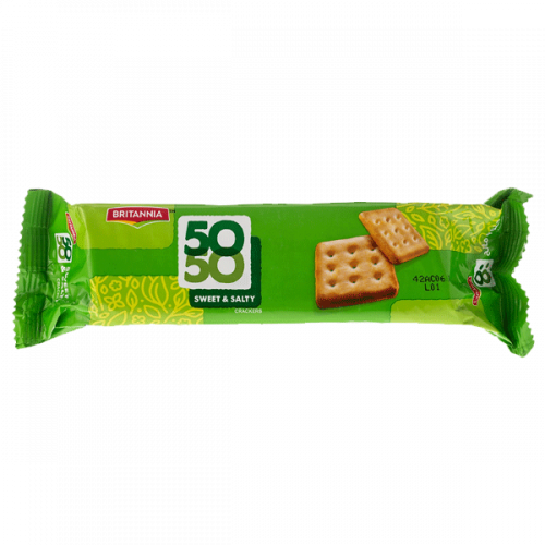 BRITANNIA BISCUITS FIFTY FIFTY 71GMSبسكويت 50/50 بريتانيا 71جرام