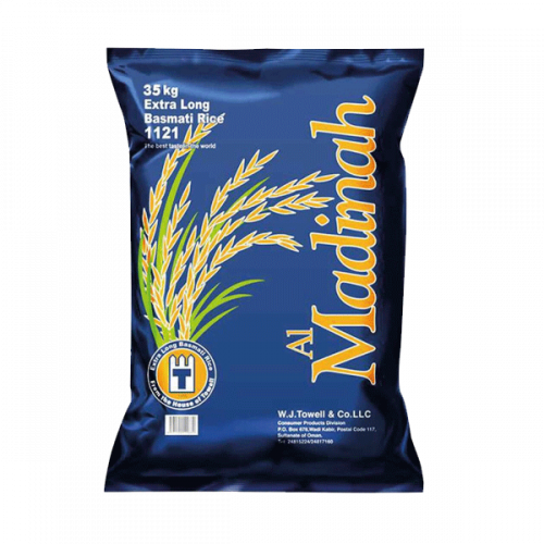 AL MADINAH EXTRA LONG  BASMATI 1121 RICE 35KG OFFER PRICEارز المدينة باسمتي