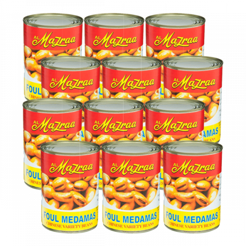 AL MAZRA FOUL MEDAMAS 12X400GM S/PRICEفول مدمس المزرعة 12×400جرام